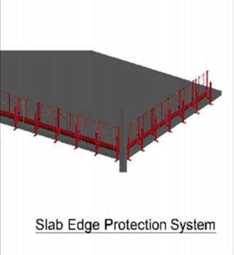 Slab edge protection system drawing